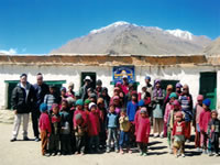 Lobsang visit students of Thangso Amchi School